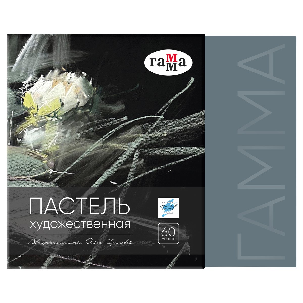 превью Пастель художественная Гамма, 60 цветов, палитра О. Абрамовой, картон. упаковка