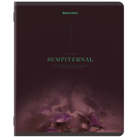 Тетрадь А5, 48 л., BRAUBERG, скоба, клетка, SoftTouch, «Peaceful», (микс в спайке)