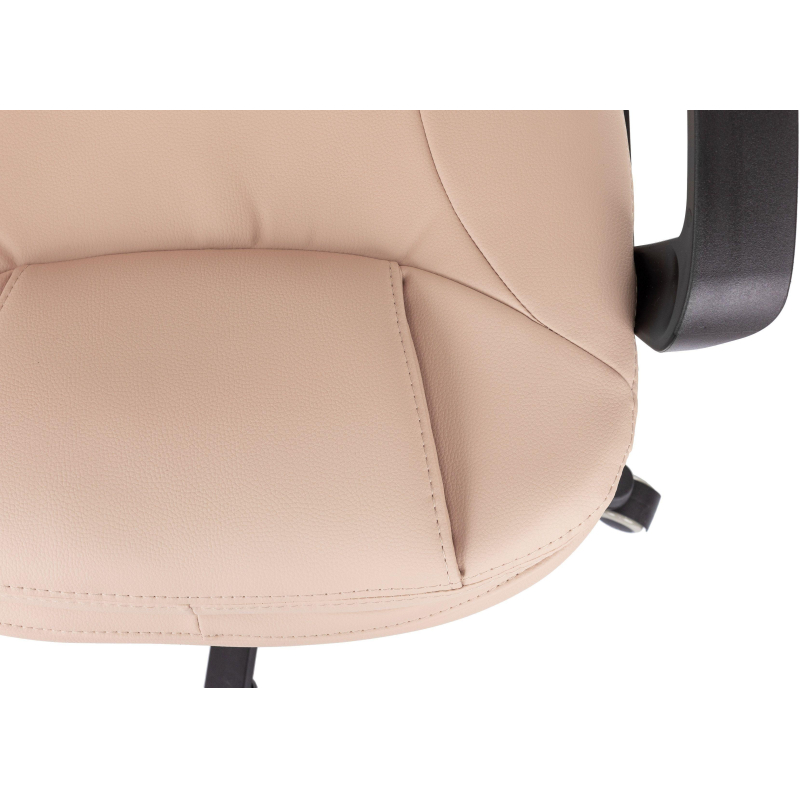 Кресло VB_EChair 668LT PU бежевый эко. кожа крестов. пластик