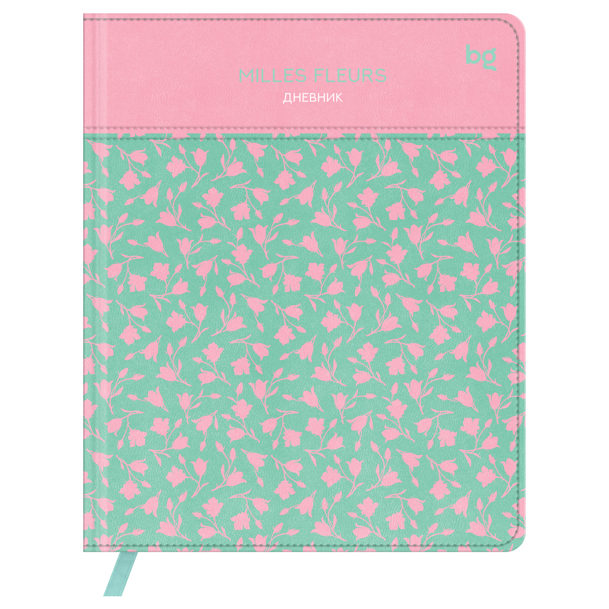 превью Дневник 1-11 кл. 48л. (твердый) BG «Pattern. Flowers», иск. кожа, комбинирование материалов, печать, ляссе