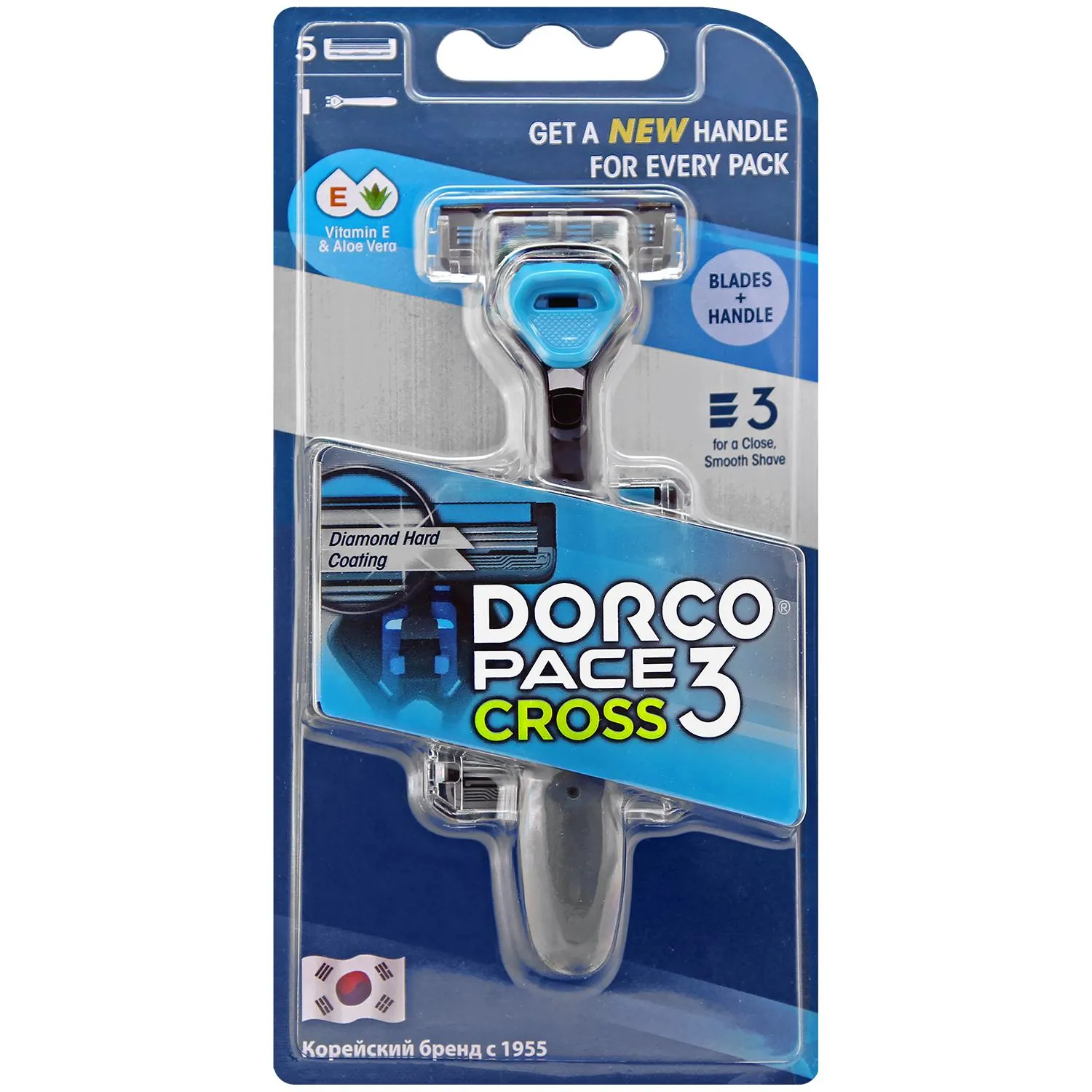 превью Бритва Dorco Cross3 с 5 сменными кассетами