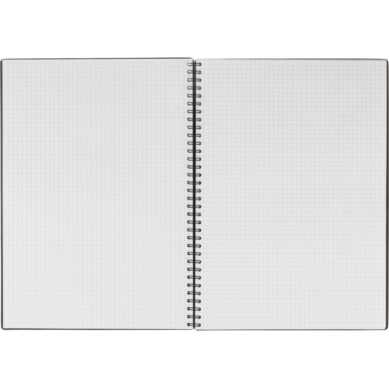 Бизнес-тетрадь Комус А4 100л, кл., обл. пластик, спираль, голубая Classic