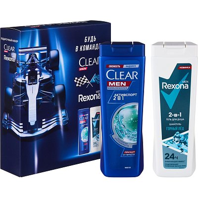 Подарочный набор Clear men Спорт коллекция,200+180мл