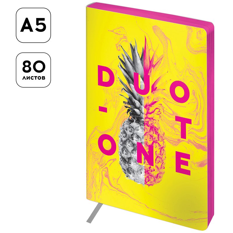 Записная книжка А5 80л. ЛАЙТ, кожзам, Greenwich Line «Urban. Yellow duotone», тон. блок, цв. срез