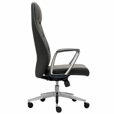 Кресло BRABIX PREMIUM ''Adept EX-752'', синхромеханизм, алюминий, экокожа, черное