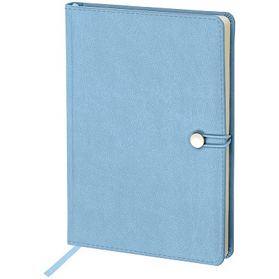 Ежедневник недатир. A5, 136л., кожзам, OfficeSpace «Pastel shades», светло-голубой