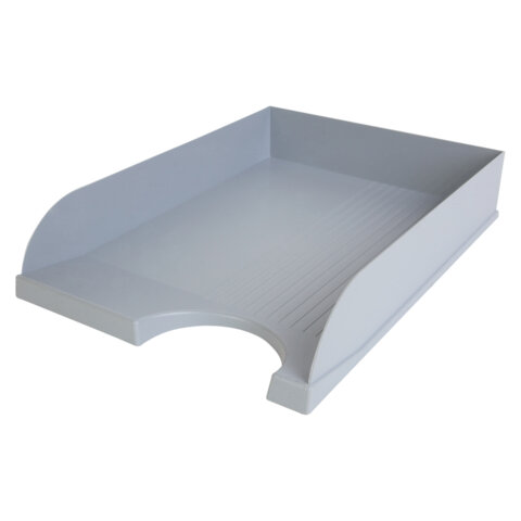 Лоток горизонтальный для бумаг BRAUBERG «Standard»350×253х65 ммсерый238347