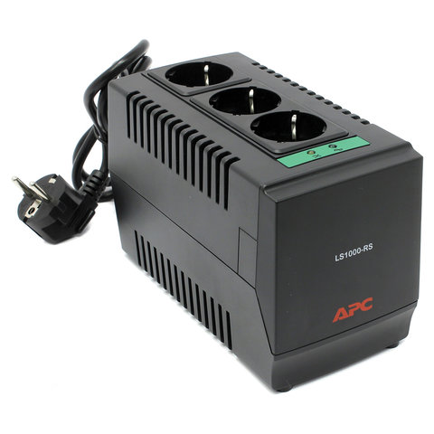 превью Стабилизатор напряжения APC Line-R LS1000-RS, 1000 ВА (500 Вт), 3 розетки, входное напряжение 180-280 В