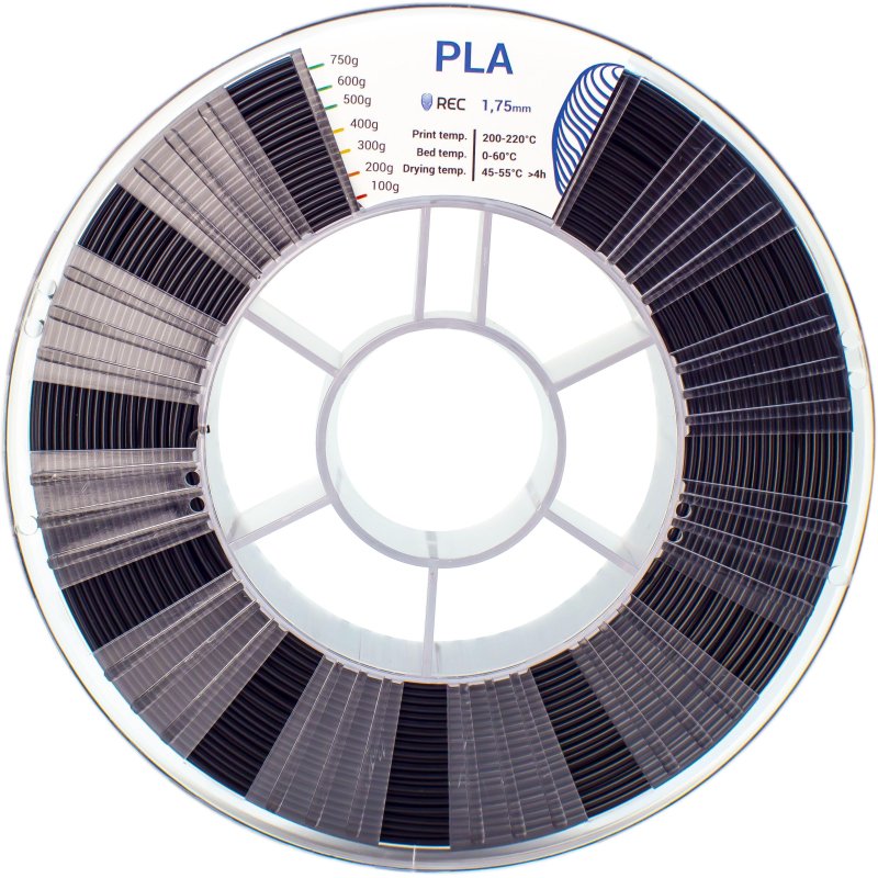 превью Катушка PLA пластик REC 1.75мм черный