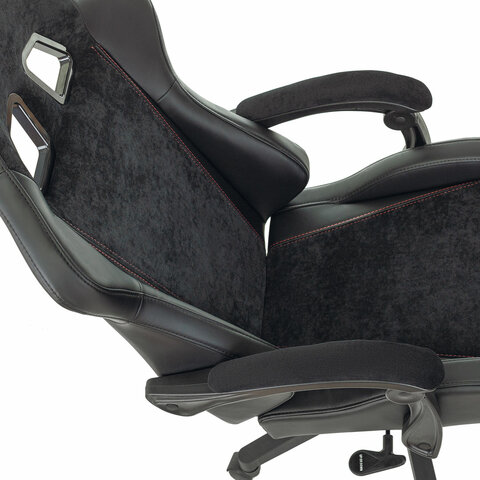 Кресло компьютерное BRABIX «Striker GM-121»синхромеханизм2 подушкиэкокожа/велюрчерное532962