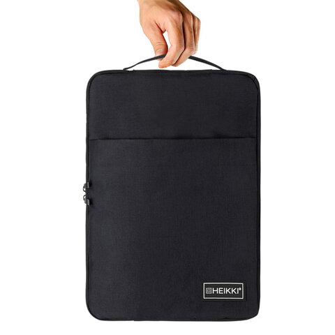 Чехол для ноутбука HEIKKI OPTION 13-14'' (ХЕЙКИ), с ручкой и карманом, черный, 35.5×24х2.5 см