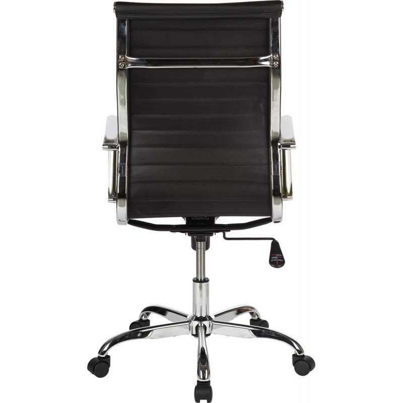 Кресло для руководителя Easy Chair 711 TPU черное (искуственная кожа/хромированный метал)