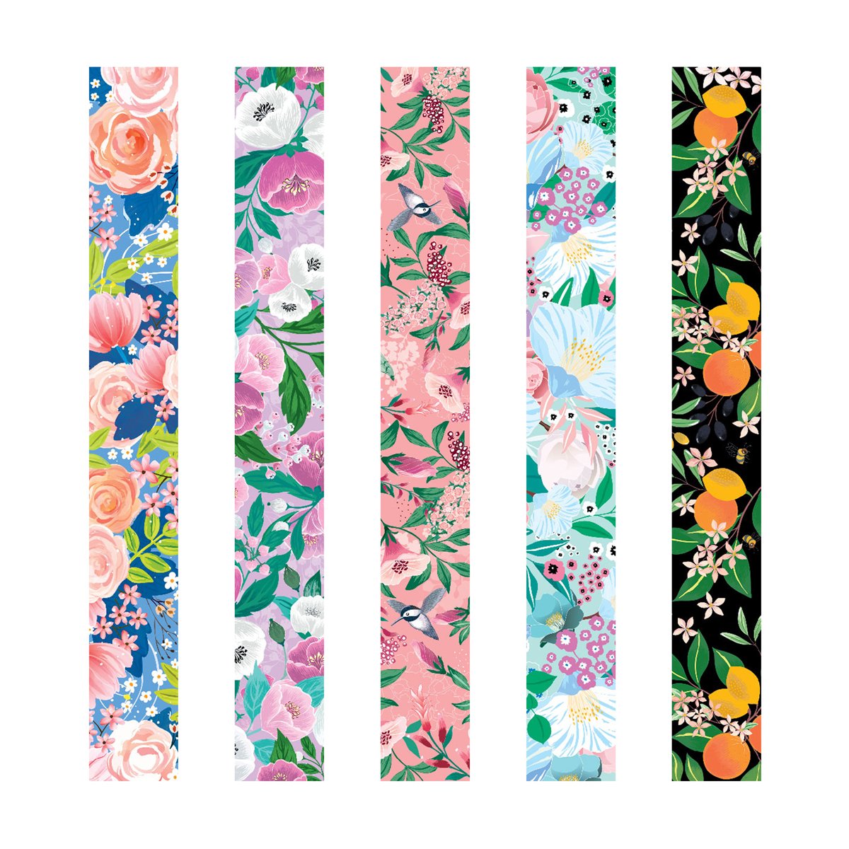 превью Закладка - магнит для книг, 25×195мм, ArtSpace «Flowers», блестки