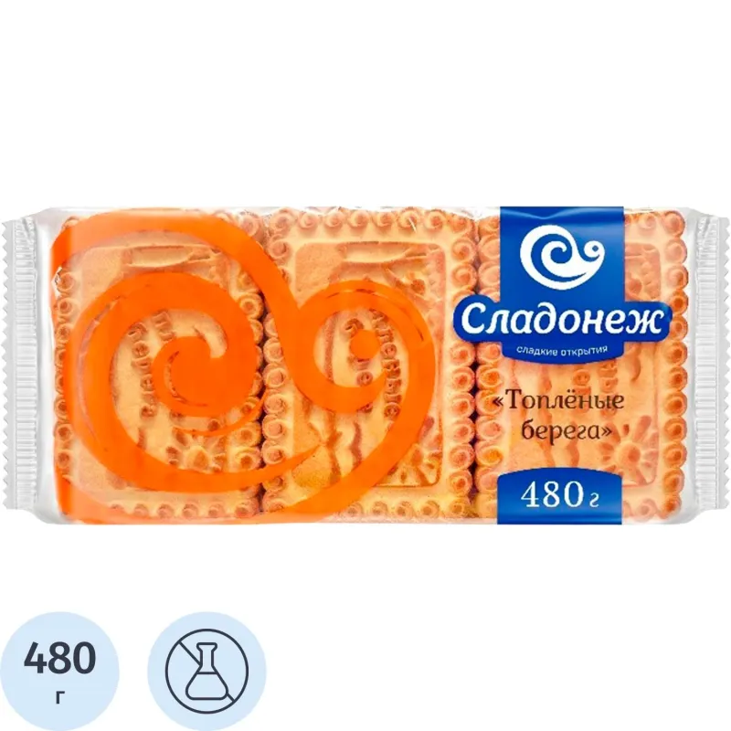 Печенье сахарное Сладонеж Топлёные берега 480 г