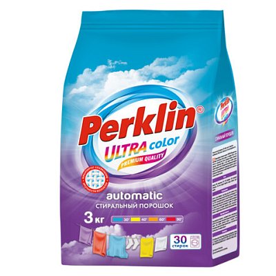 Стиральный порошок автомат 3 кг PERKLIN ULTRA «Color»УЛУЧШЕННАЯ ФОРМУЛАуниверсальный700606