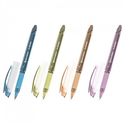 Ручка стираемая гелевая с грипом BRAUBERG X-ERASE PASTEL, СИНЯЯ, узел 0.7мм, линия 0.35мм