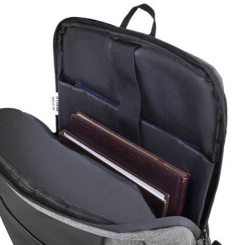 Рюкзак HEIKKI OUTLOOK (ХЕЙКИ) универсальный, отделение для ноутбука, серый, 46×32x16 см