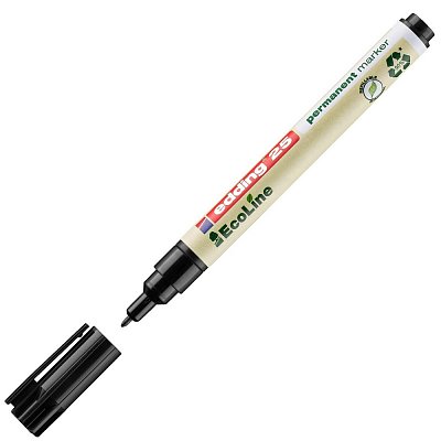 Маркер перманентный Edding «25/1 EcoLine» черный, пулевидный, 1.0мм