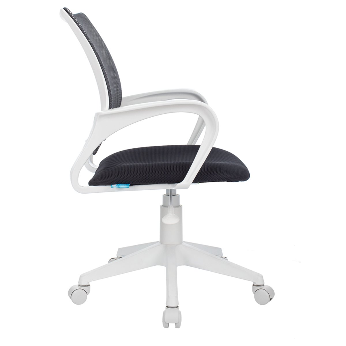 Кресло оператора Helmi HL-M95 R (W695) «Airy», спинка сетка серая/сиденье ткань TW серая, пиастра, пластик белый
