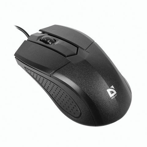 Мышь проводная DEFENDER Optimum MB-270, USB, 2 кнопки + 1 колесо-кнопка, оптическая, черная