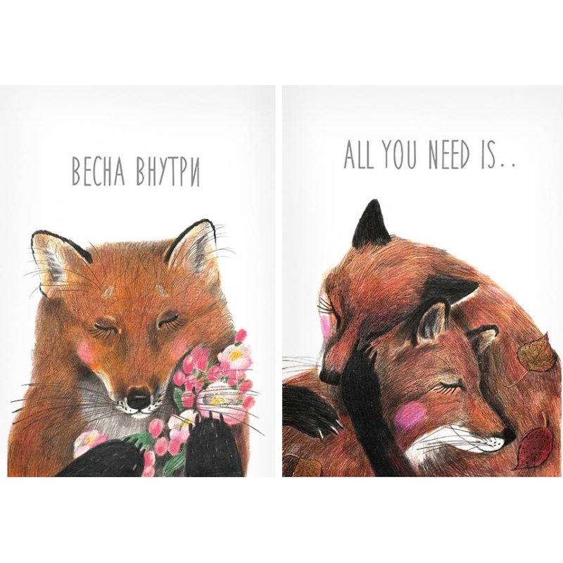 превью Тетрадь общая №1 School Крафт Лиса А5 40л клетка сшивка уп(2шт)бл 70 г/кв. м