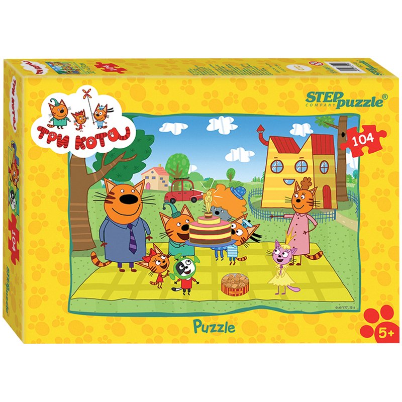 Пазл 104 эл. Step Puzzle «Три кота» - купить в Москве оптом и в розницу ...
