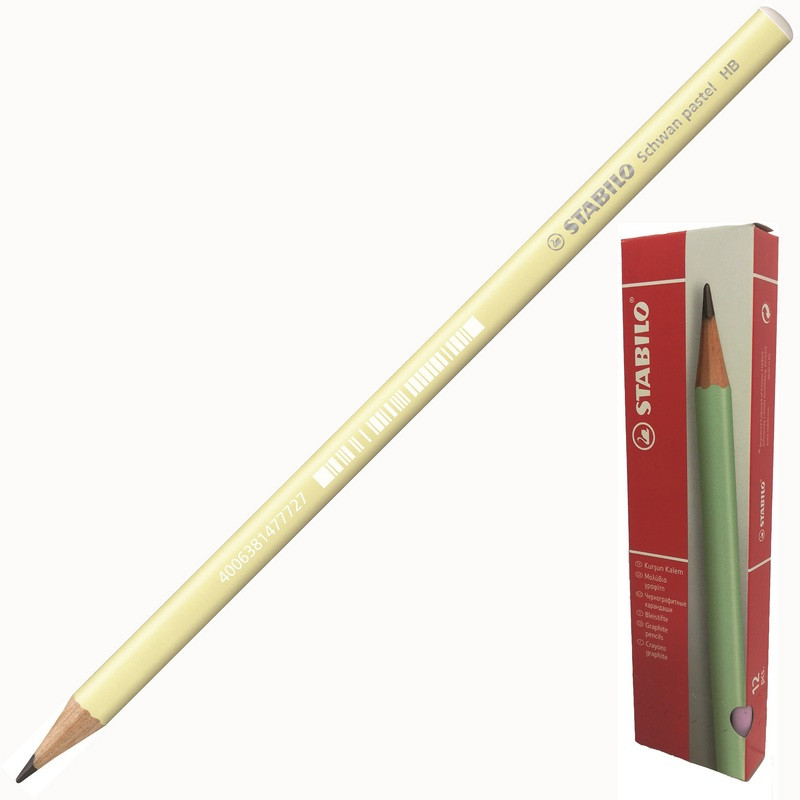 Карандаш чернографитный Stabilo Schwan Pastel HB заточенный цвет корпуса желтый