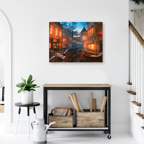 Картина стразами (алмазная мозаика) 40×50 см, ОСТРОВ СОКРОВИЩ «Ночная Венеция», без подрамника