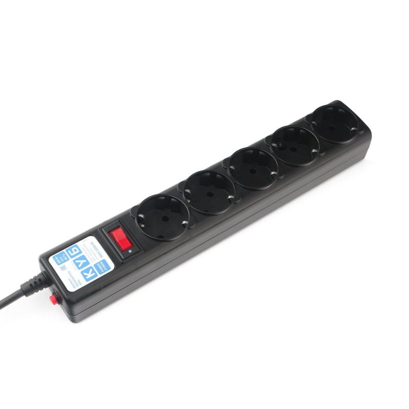 Сетевой фильтр Power Cube B 1.9 м 5 розеток (черный) 10А/2.2кВт(SPG5-С2)