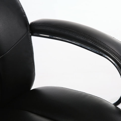Кресло офисное BRABIX PREMIUM «Direct EX-580», хром, рециклированная кожа, черное