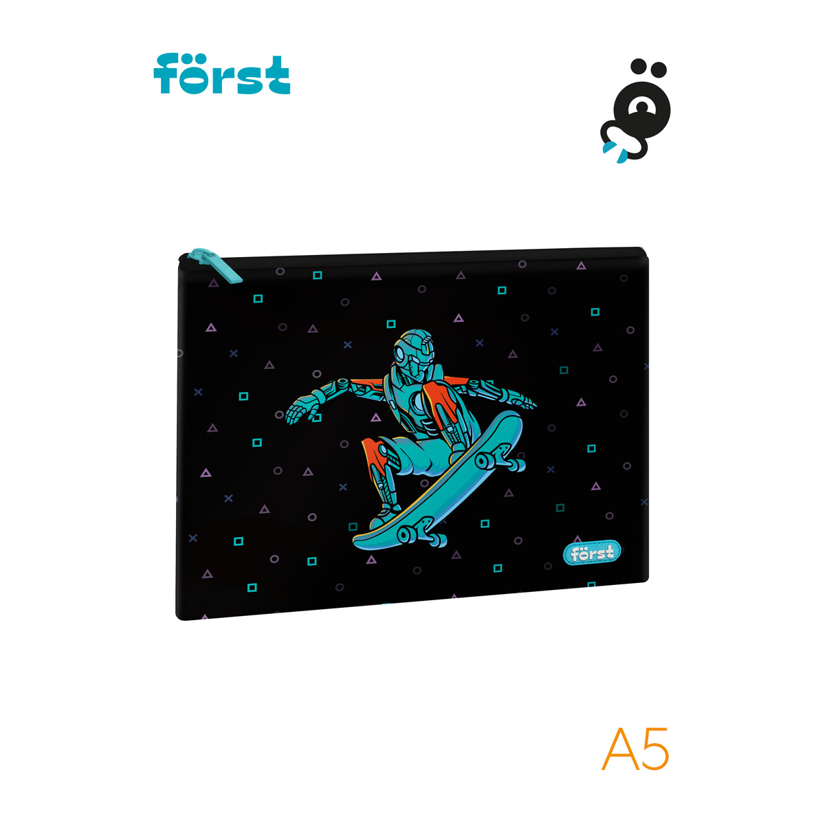 Папка текстильная А5 Först «Neo skater», 255×205 мм, 1 отделение, полиэстер