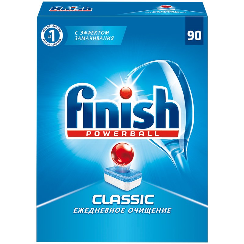 Таблетки для мытья посуды в посудомоечных машинах 90 шт. FINISH (Финиш) Classic «PowerBall»