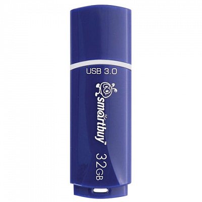 Флэш-диск 32 GB SMARTBUY Crown USB 3.0, синий