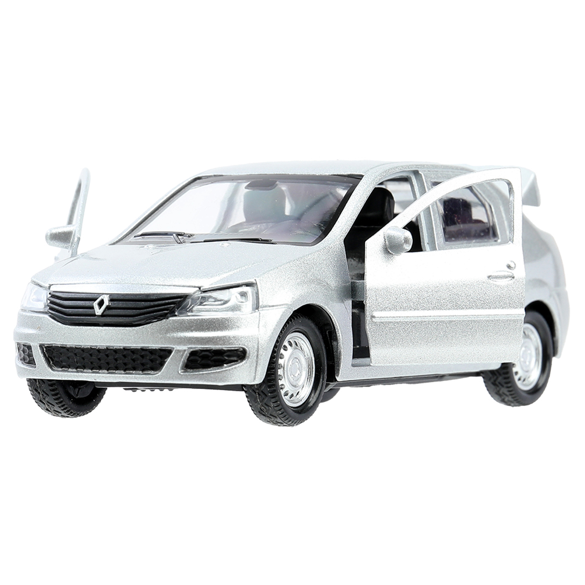 Машина игрушечная Технопарк «Renault Logan», RENAULT, металл., 12см, серебристый, с подвижными элементами