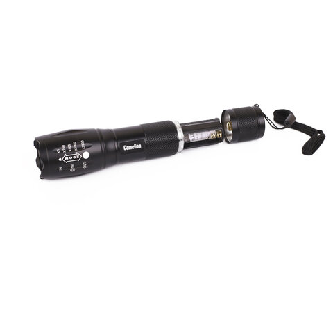 Фонарь CAMELION XML-T6, ЯРКИЙ, ZOOM, 5 режимов, питание 3xAAА или 18650 (не в комплекте)