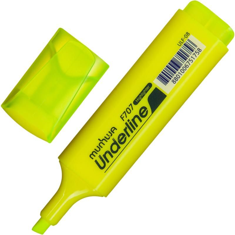 Текстовыделитель MunHwa UnderLine желтый (толщина линии 1-5 мм ...