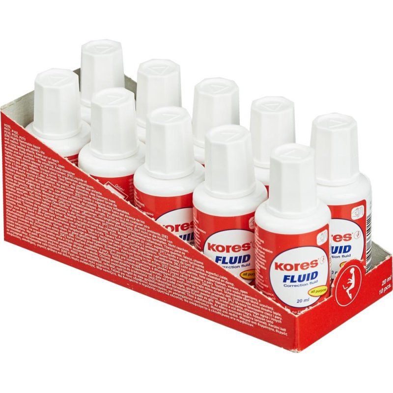 Корректирующая жидкость (штрих) Kores Fluid (20мл, быстросохнущая ...