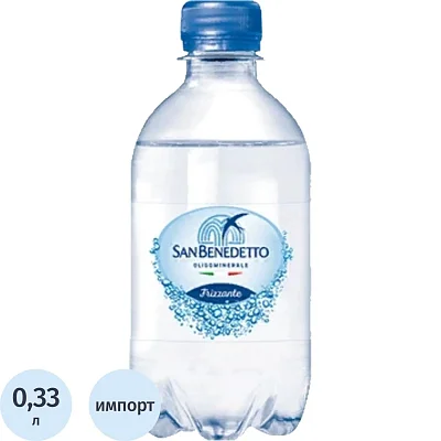 Вода минеральная San Benedetto газ ПЭТ 0.33л