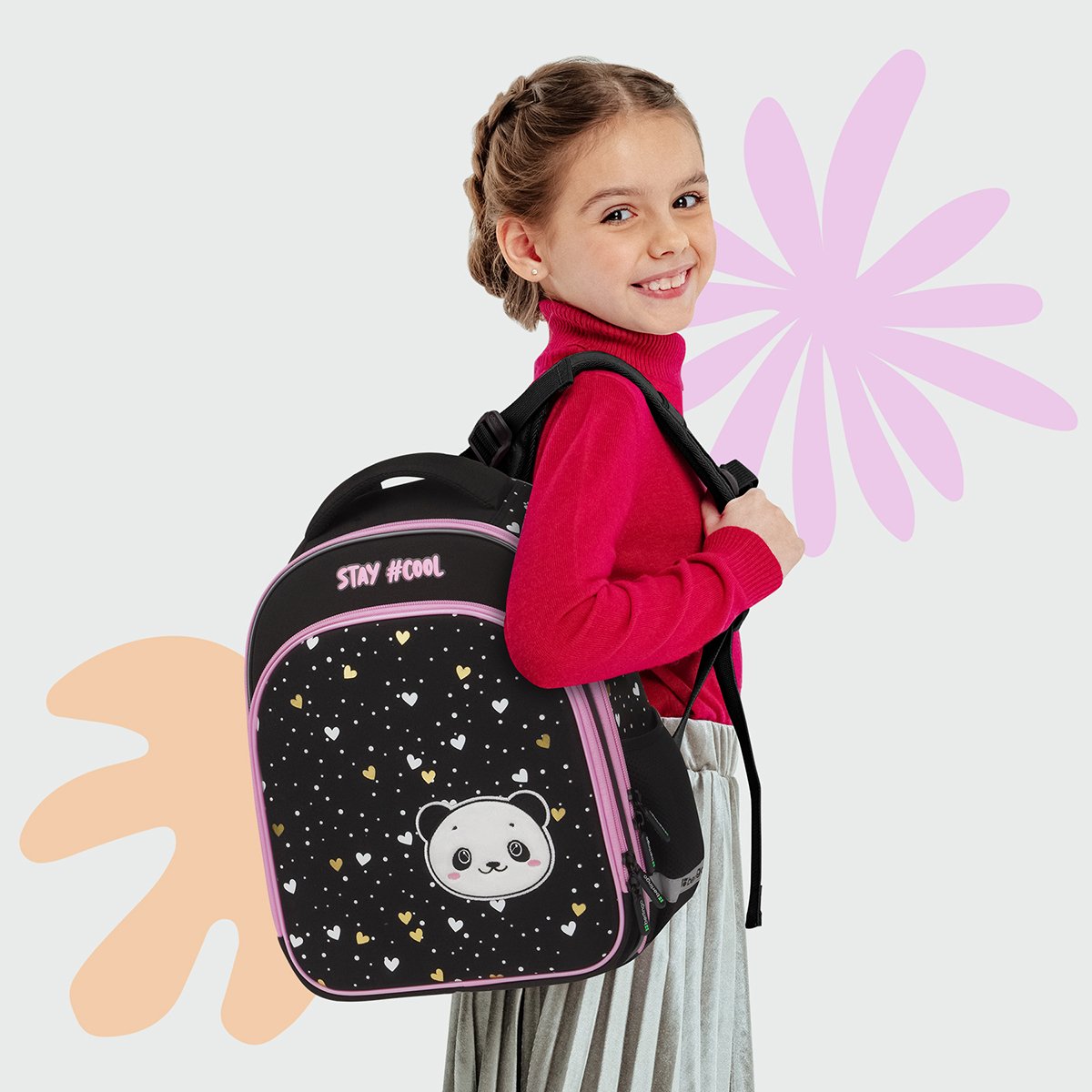 Ранец Berlingo Expert Plus «Cool panda» 38×29×15см, 2 отделения, 2 кармана, анатомическая спинка