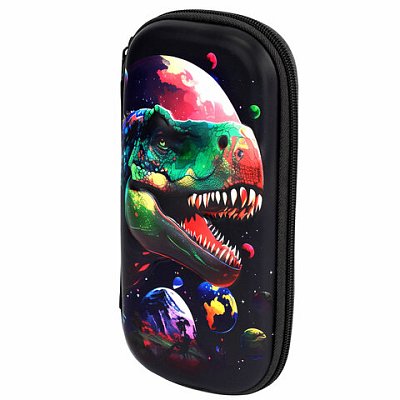 Пенал ЮНЛАНДИЯ, 1 отделение, 1 откидная планка, карман, EVA покрытие soft-touch, 22×10х5 см, «Galaxy Dino»