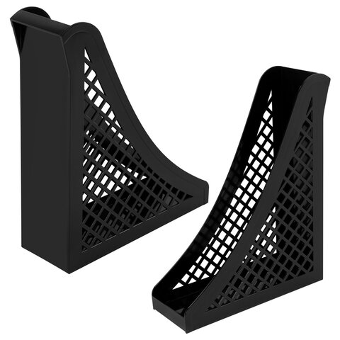 Лоток вертикальный для бумаг BRAUBERG ECO, 240×80х290 мм, сетчатый, черный
