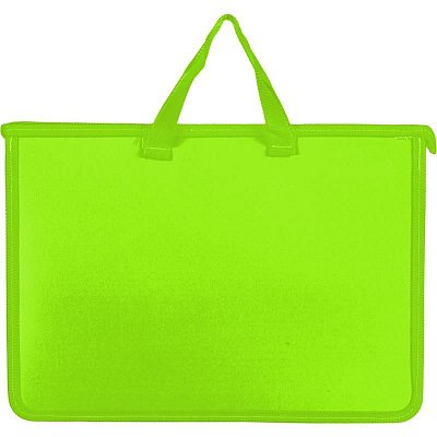 Папка-портфель пластиковая Attache Neon А4+ салатовая (340×40×245 мм, 1 отделение)