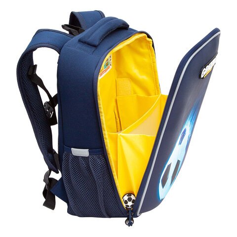 Ранец GRIZZLY анатомическая спинка, облегченный, для мальчиков, «FOOTBALL», 37×26х16 см