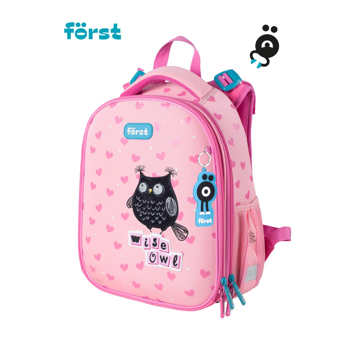 Ранец Först F-Top «Black owl» 36×28×15 см, 2 отделения, 2 кармана, анатомическая спинка