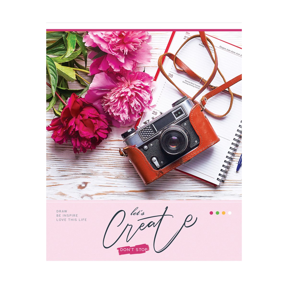 Тетрадь 96л., А5, клетка на гребне ArtSpace «Стиль. Don`t stop create»