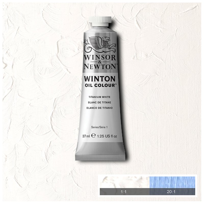 Краска масляная художественная Winsor&Newton «Winton», 37мл, туба, белила титановые