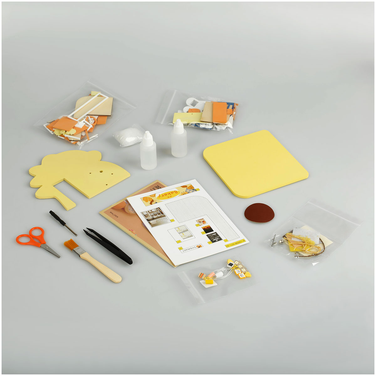 Сборная модель ТРИ СОВЫ, Румбокс «Кондитерская», инструменты, клей, картонная коробка