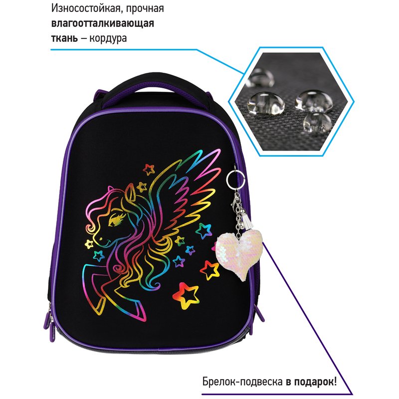 Ранец Berlingo Expert «Pegas» 37×28×16см, 2 отделения, 2 кармана, анатомическая спинка