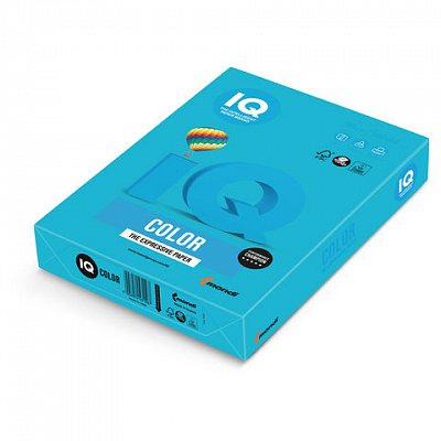 Бумага цветная IQ Color (А4, 80г/м², AB48-светло-синий, 500 листов)