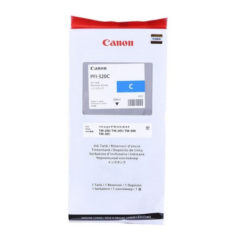 превью Картридж струйный Canon PFI-320C 2891C001 голубой оригинальный